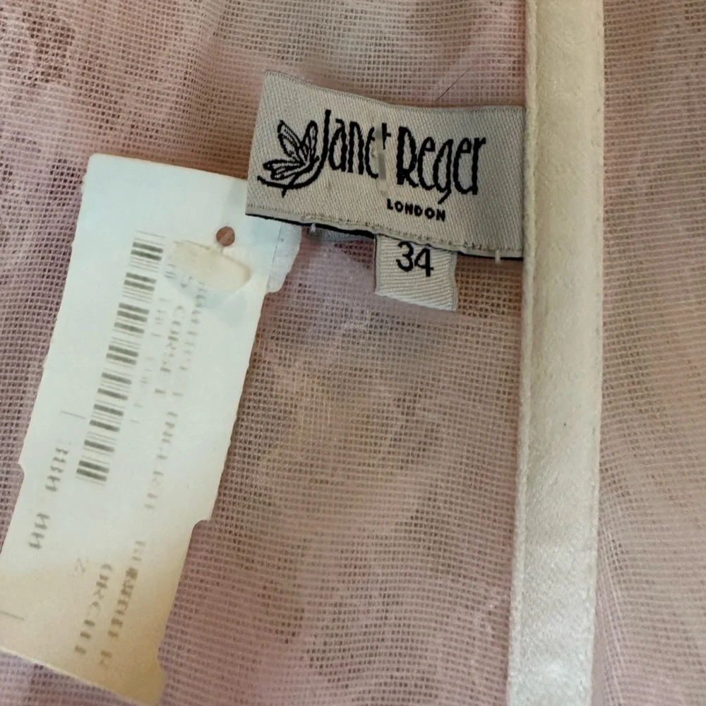 NWT Vintage Janet Reger Pink Lace Basque Sz 34